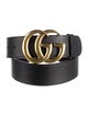 Gucci Double G Logo Leather Belt