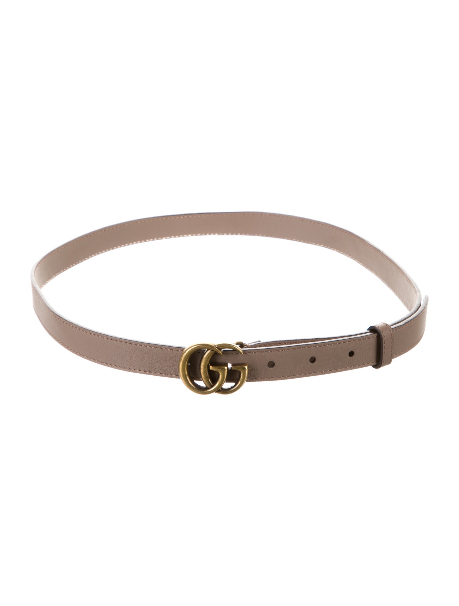 Gucci Double G Logo Skinny Belt