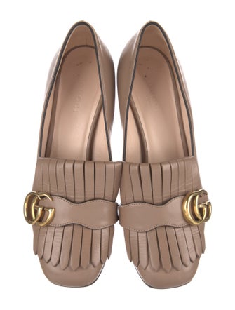 Gucci Double G Logo Leather Pumps