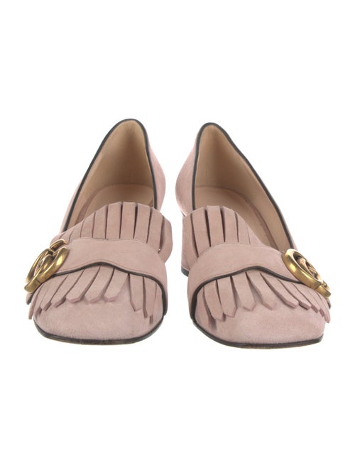 Gucci Double G Logo Suede Pumps