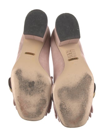 Gucci Double G Logo Suede Pumps
