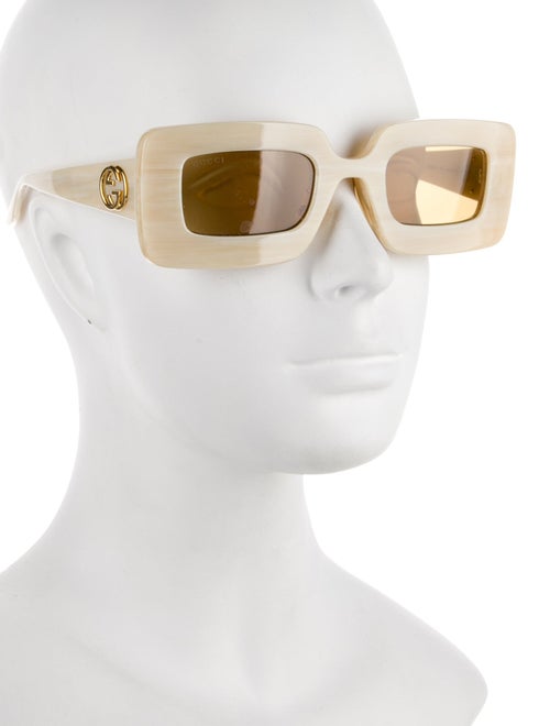 Gucci Double G Logo Square Sunglasses