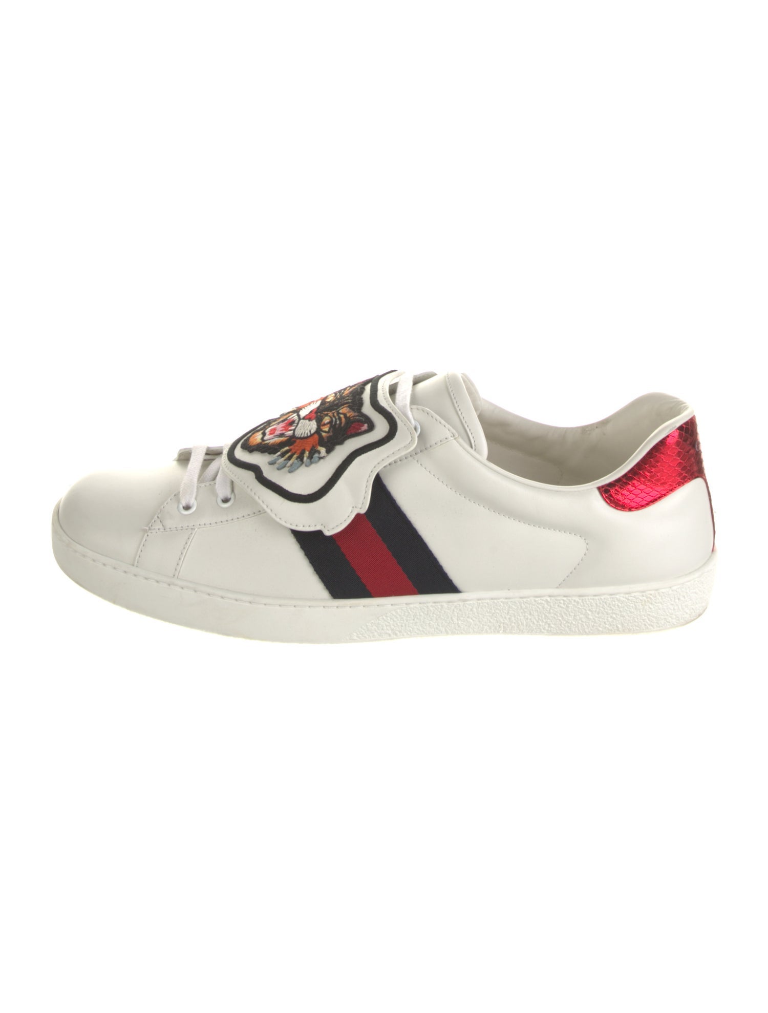 Gucci Leather Graphic Print Sneakers