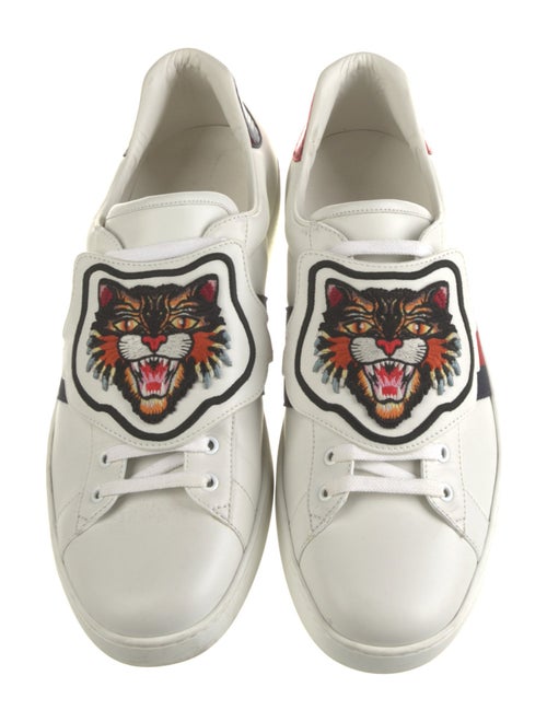 Gucci Leather Graphic Print Sneakers