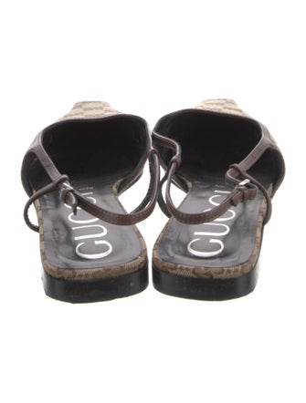 Gucci GG Canvas Canvas Slingback Flats