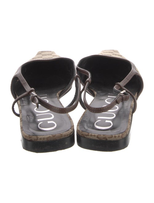 Gucci GG Canvas Canvas Slingback Flats