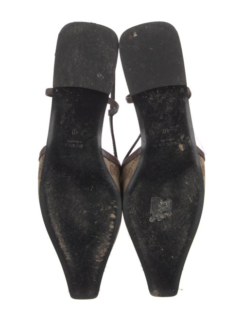 Gucci GG Canvas Canvas Slingback Flats