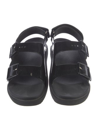 Gucci Sukey Logo Rubber Slingback Sandals
