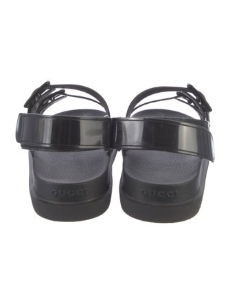 Gucci Sukey Logo Rubber Slingback Sandals