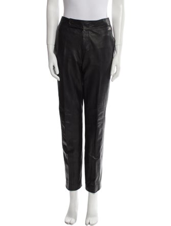 Gucci Leather Straight Leg Pants