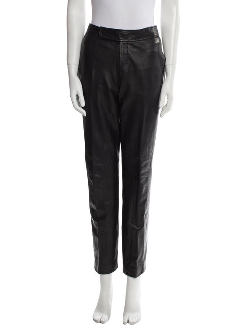 Gucci Leather Straight Leg Pants