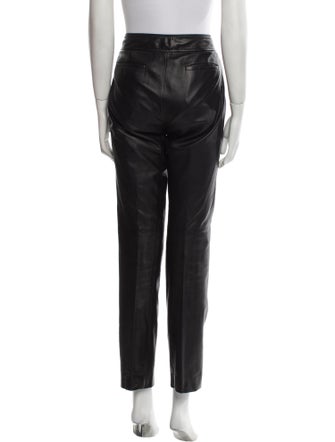 Gucci Leather Straight Leg Pants