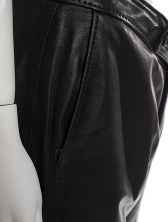 Gucci Leather Straight Leg Pants