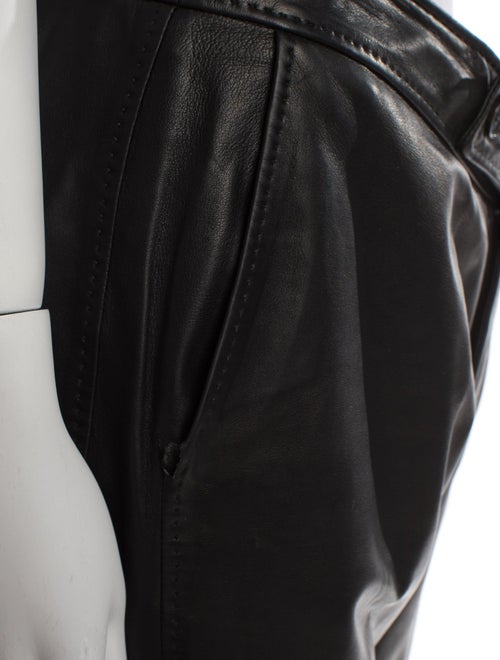 Gucci Leather Straight Leg Pants