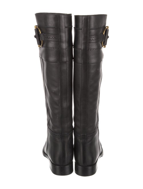 Gucci Hasler Horsebit Accent Leather Riding Boots