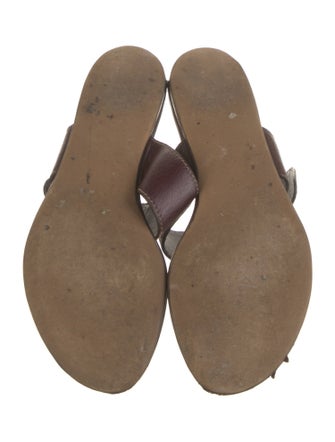 Gucci Hasler Horsebit Accent Leather Slides