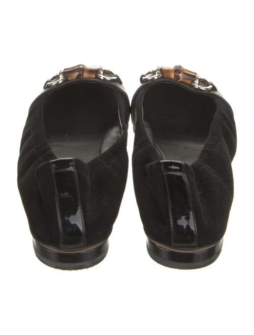 Gucci Hasler Horsebit Accent Suede Ballet Flats