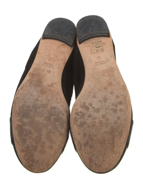 Gucci Hasler Horsebit Accent Suede Ballet Flats