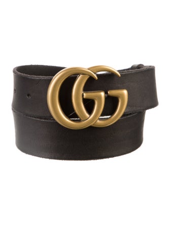Gucci 2015 Re Edition Wide Leather Belt Double G Logo Belt