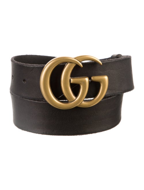 Gucci 2015 Re Edition Wide Leather Belt Double G Logo Belt