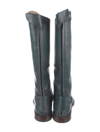 Gucci Leather Lasercut Accents Lace-Up Boots