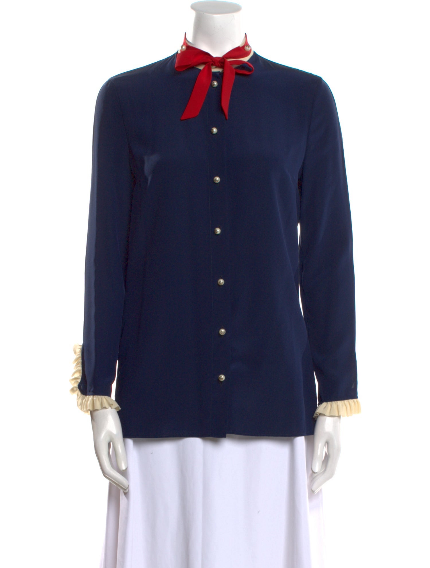 Gucci 2017 Silk Button-Up Top