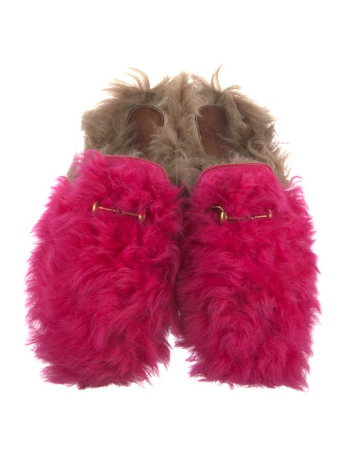 Gucci Horsebit Accent Fur Mules