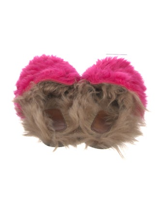 Gucci Horsebit Accent Fur Mules