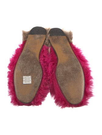 Gucci Horsebit Accent Fur Mules