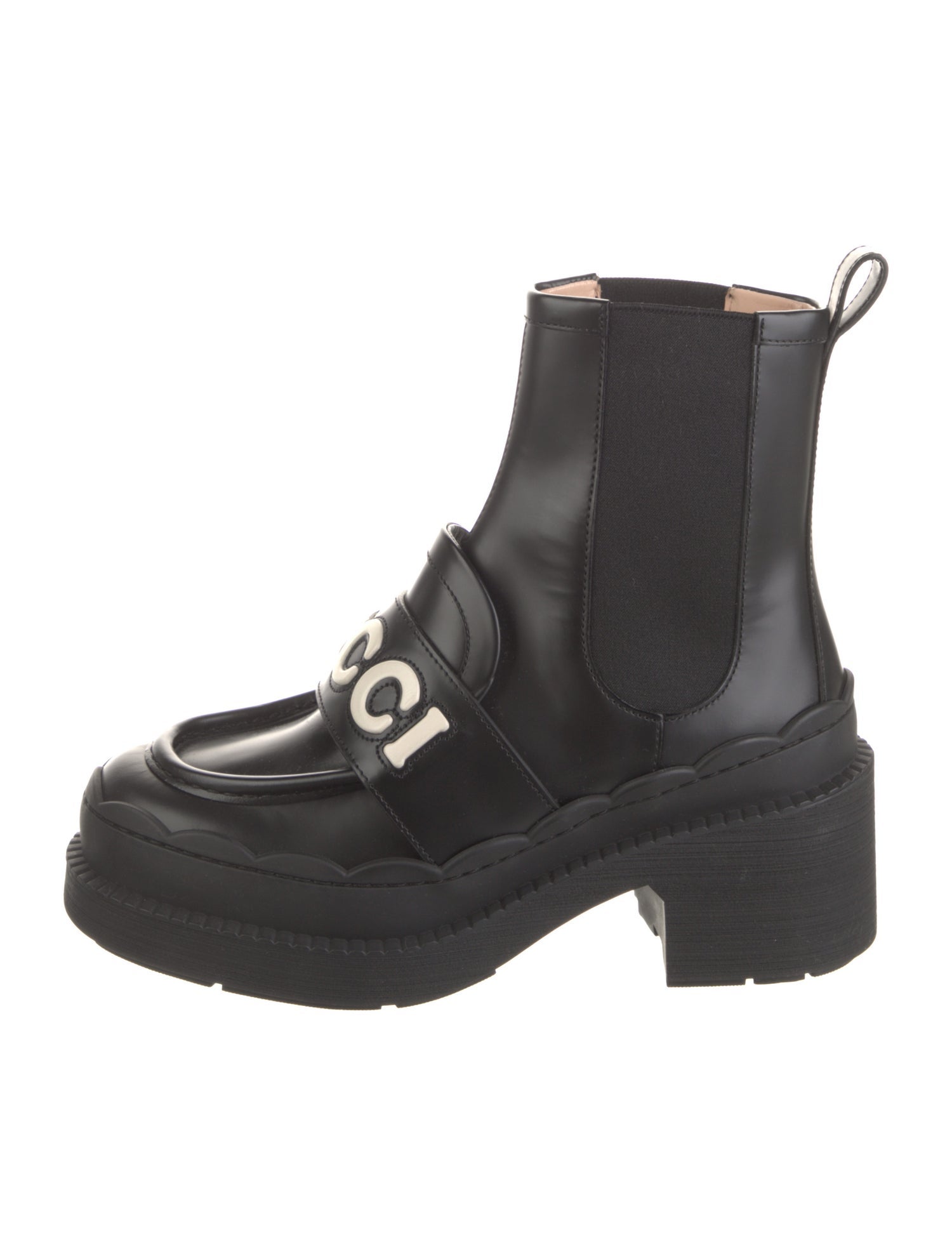 Gucci Horsebit Accent Leather Combat Boots