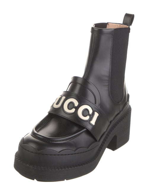 Gucci Horsebit Accent Leather Combat Boots