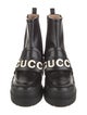 Gucci Horsebit Accent Leather Combat Boots