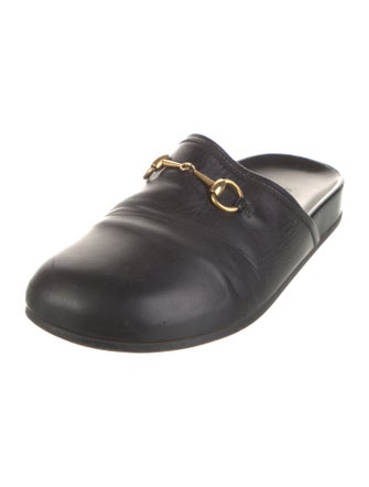 Gucci Horsebit Accent Leather Mules