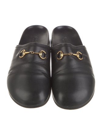 Gucci Horsebit Accent Leather Mules
