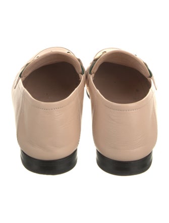 Gucci Web Accent Leather Loafers