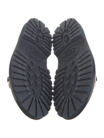 Gucci GG Canvas Leather Trim Embellishment Mules