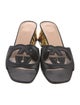 Gucci Interlocking G Logo Leather Slides