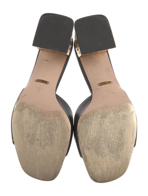 Gucci Interlocking G Logo Leather Slides