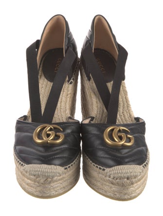 Gucci Double G Logo Leather D'Orsay Pumps
