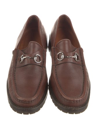 Gucci Horsebit Accent Leather Dress Loafers