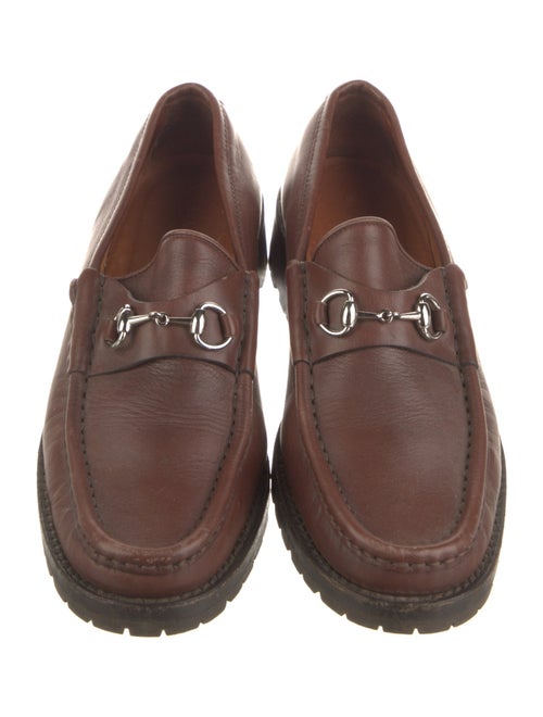 Gucci Horsebit Accent Leather Dress Loafers