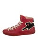 Gucci Feline Head Accent Leather Sneakers