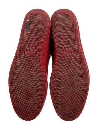 Gucci Feline Head Accent Leather Sneakers