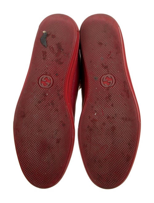 Gucci Feline Head Accent Leather Sneakers