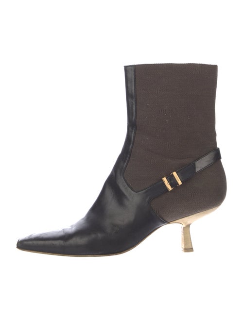 Gucci Leather Colorblock Pattern Boots