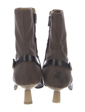 Gucci Leather Colorblock Pattern Boots