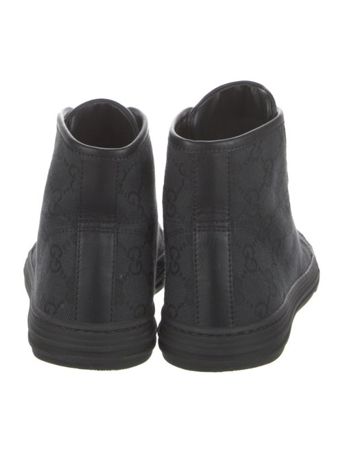 Gucci Canvas Leather Trim Embellishment Sneakers