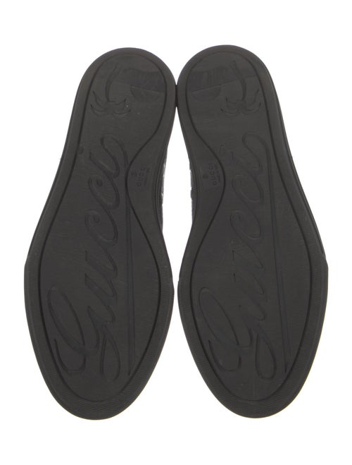 Gucci Canvas Leather Trim Embellishment Sneakers