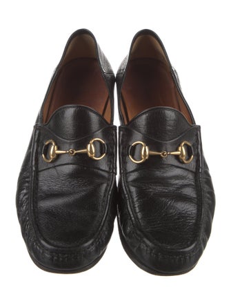Gucci Horsebit Accent Leather Dress Loafers