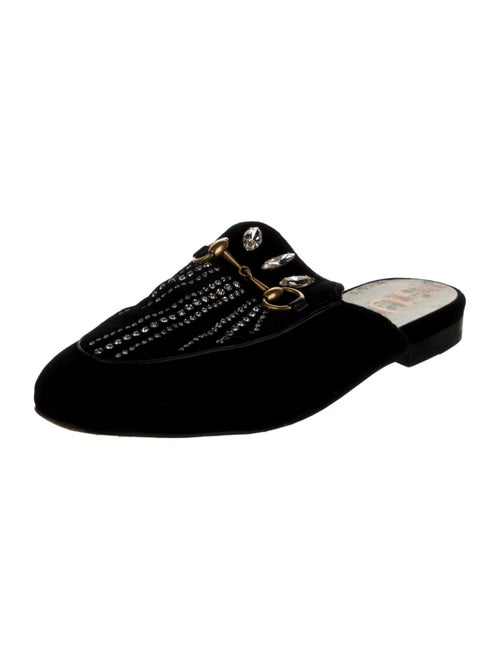 Gucci Horsebit Accent Velvet Mules